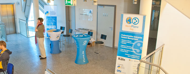 World Plone Day in Köln – Der Python Software Verband und die GfU-Cyrus AG veranstalteten den Event mit Unterstützen weiterer Sponsoren.